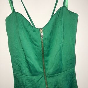 Strappy back green cocktail dress size XS